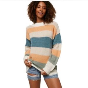 NWOT womens O’Neil stripped Sweater sz medium